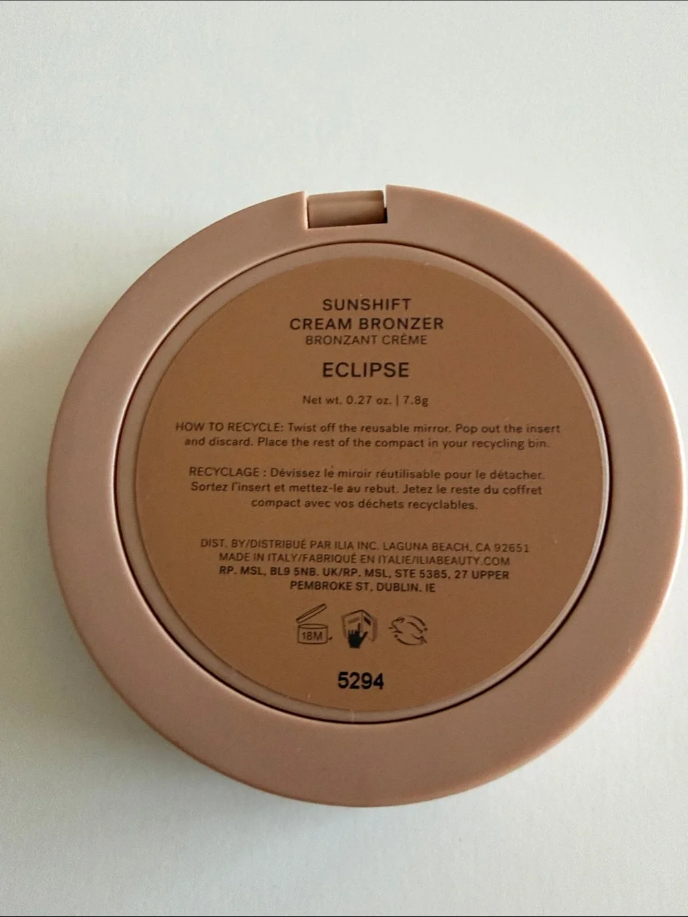 ILIA sunshift cream bronzer swatched once